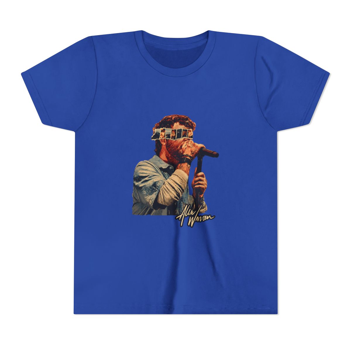 Alex Warren Singer Music Vintage Kids T Shirt - alternate angle 3, merchandise